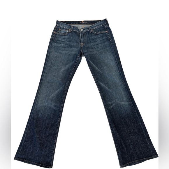 7 For All Mankind Original Blue Boot Cut Jeans -Size 29 - Picture 6 of 16